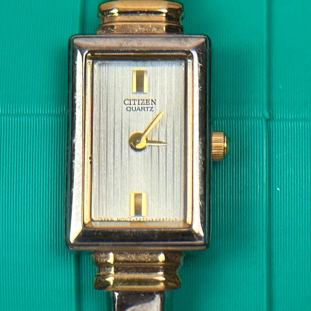 Citizen Quartz Two Tone Rectangle Bangle Watch‎ 5421-K15044